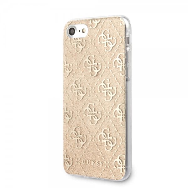 Guess iPhone 7/8/SE Kuori Glitter Suojus Kulta