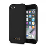 Guess iPhone 7/8/SE Kuori Silicone Logo Musta