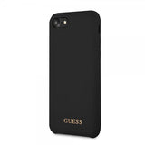 Guess iPhone 7/8/SE Kuori Silicone Logo Musta