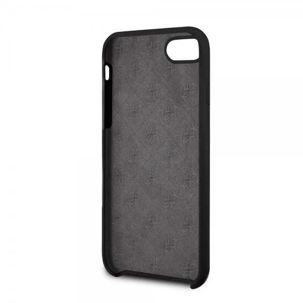 Guess iPhone 7/8/SE Kuori Silicone Logo Musta