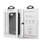 Guess iPhone 7/8/SE Kuori Silicone Logo Musta