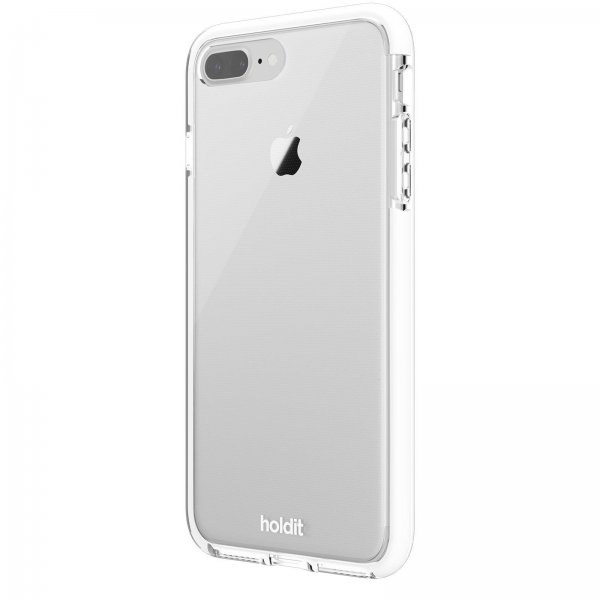holdit iPhone 7 Plus/iPhone 8 Plus -suojakuori, läpinäkyvä valkoinen