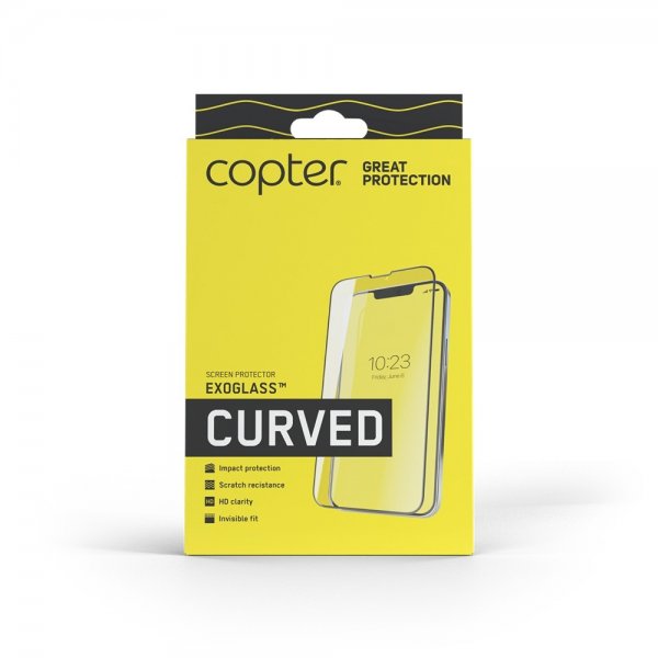 Copter iPhone 7 Plus/iPhone 8 Plus näytönsuoja Exoglass Curved, valkoinen