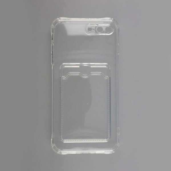 iPhone 7 Plus/iPhone 8 Plus Kuori Korttikotelo Iskunkestävä Läpinäkyvä