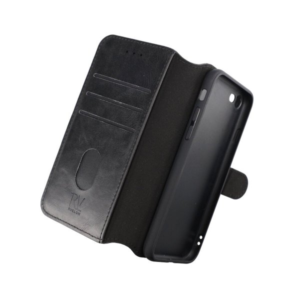 Rvelon iPhone 7/8/SE-suojakotelo magneettisella irrotettavalla kuorella musta