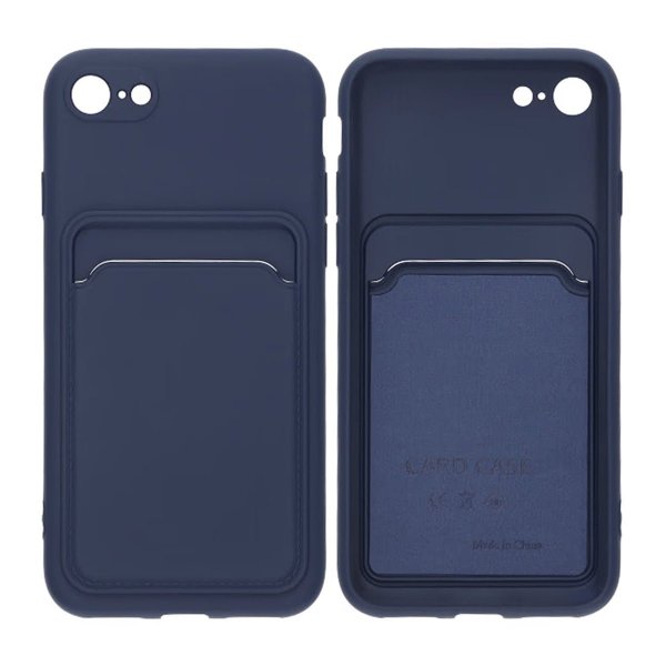 iPhone 7/8/SE Kuori Korttipidike Sininen