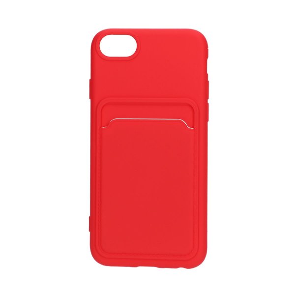 iPhone 7/8/SE Kuori Korttipidike Punainen