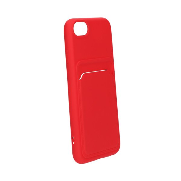 iPhone 7/8/SE Kuori Korttipidike Punainen