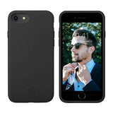Rvelon iPhone 7/8/SE Kuori Silikoni Musta