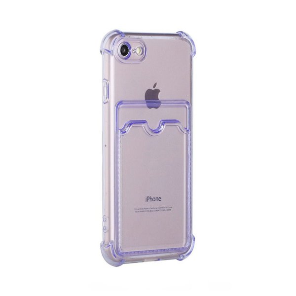 iPhone 7/8/SE Kuori Korttipidike Iskunkestävä Violetti