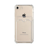 iPhone 7/8/SE Kuori Korttipidike Iskunkestävä Läpinäkyvä