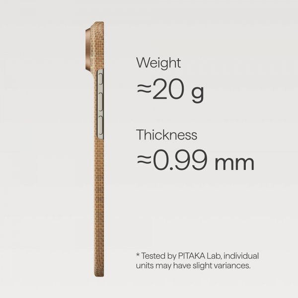 Pitaka iPhone Air -kuori Edge Golden Glint