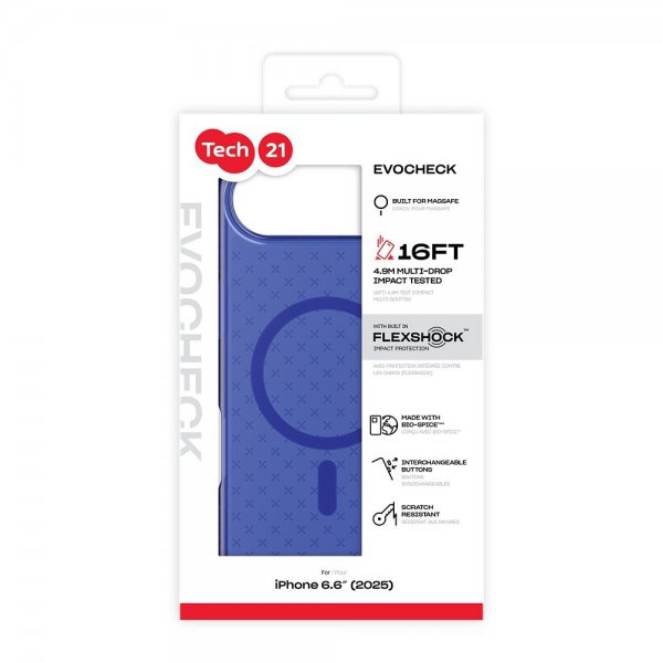 Tech21 iPhone Air -suojakuori EvoCheck MagSafe Electric Blue