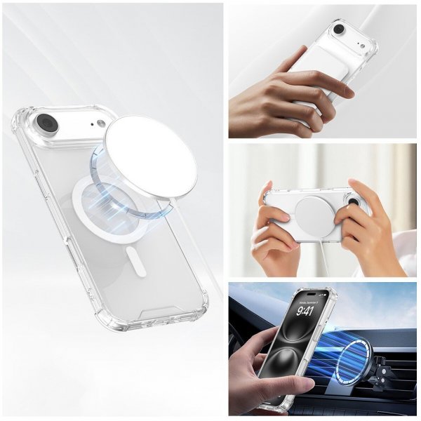 4smarts iPhone Air -kuori Ibiza MagSafe, läpinäkyvä