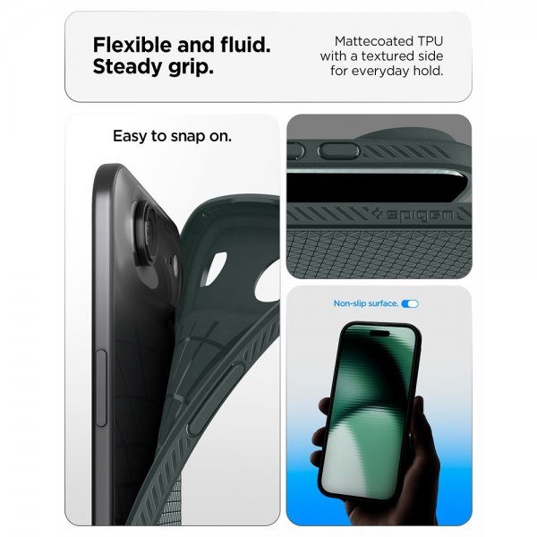 Spigen iPhone Air -kuori Liquid Air Abyss Green