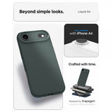 Spigen iPhone Air -kuori Liquid Air Abyss Green
