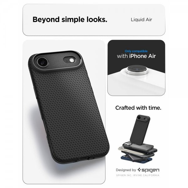 Spigen iPhone Air -kuori, Liquid Air Matte Black