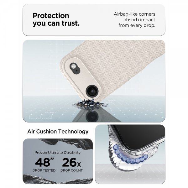 Spigen iPhone Air -kuori, Liquid Air Natural Titanium