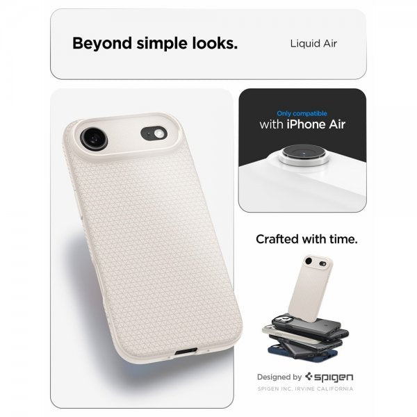 Spigen iPhone Air -kuori, Liquid Air Natural Titanium