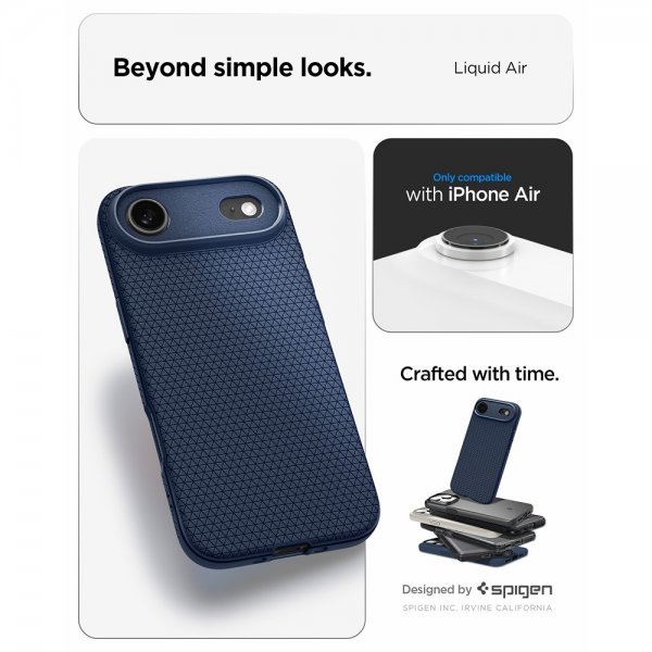 Spigen iPhone Air -kuori Liquid Air, laivastonsininen