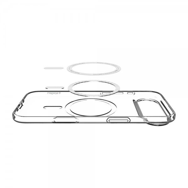 Spigen iPhone Air -kuori Liquid Crystal MagFit kirkas valkoinen