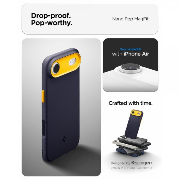 Spigen iPhone Air -kuori Nano Pop MagFit Blueberry Navy