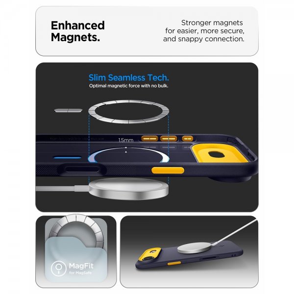 Spigen iPhone Air -kuori Nano Pop MagFit Blueberry Navy