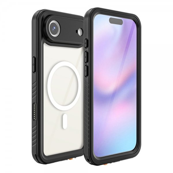 4smarts iPhone Air -kuori, vahva IP68 MagSafe, musta