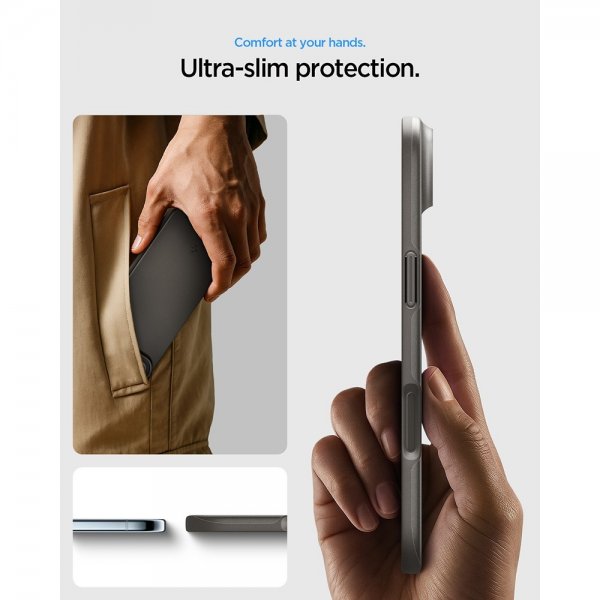 Spigen iPhone Air -kuori Thin Fit MagFit Gunmetal