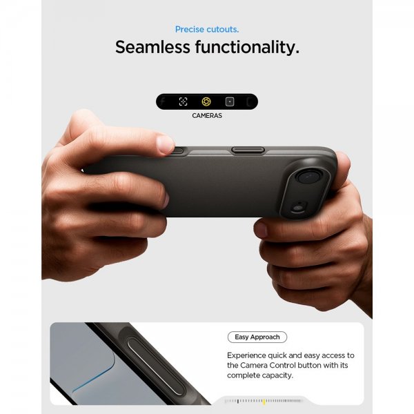 Spigen iPhone Air -kuori Thin Fit MagFit Gunmetal