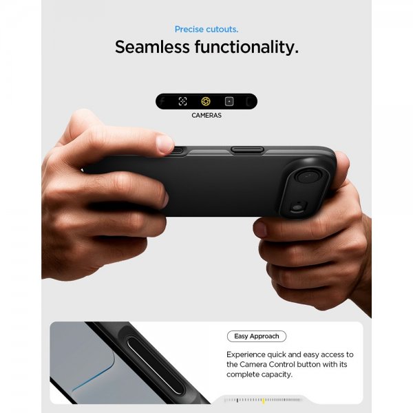 Spigen iPhone Air -kuori Thin Fit MagFit musta