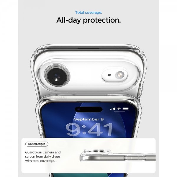 Spigen iPhone Air -kuori Ultra Hybrid MagFit Clear Graphite