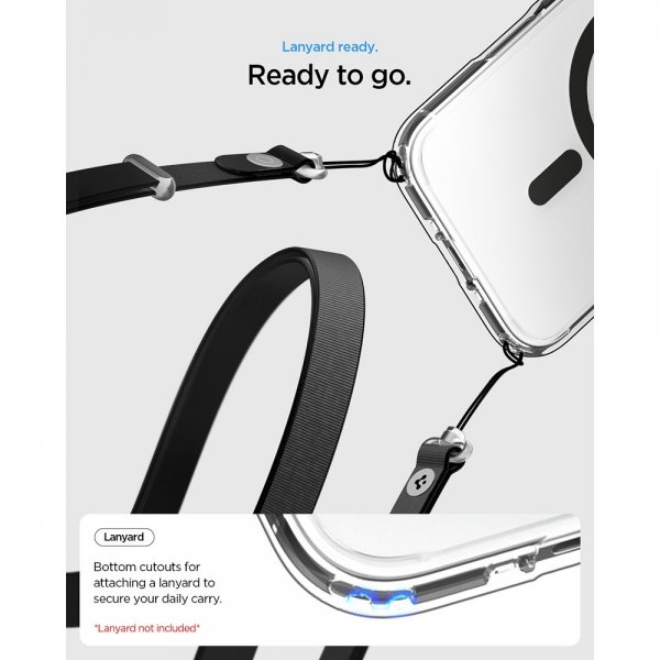 Spigen iPhone Air -kuori Ultra Hybrid MagFit Clear Graphite