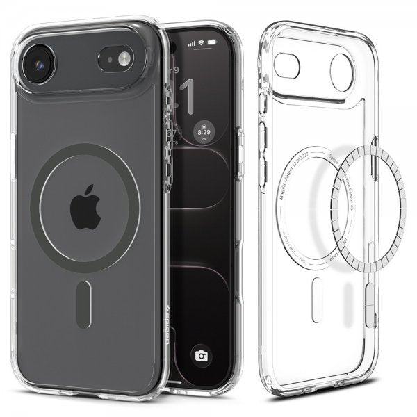 Spigen iPhone Air -kuori Ultra Hybrid MagFit Clear Graphite