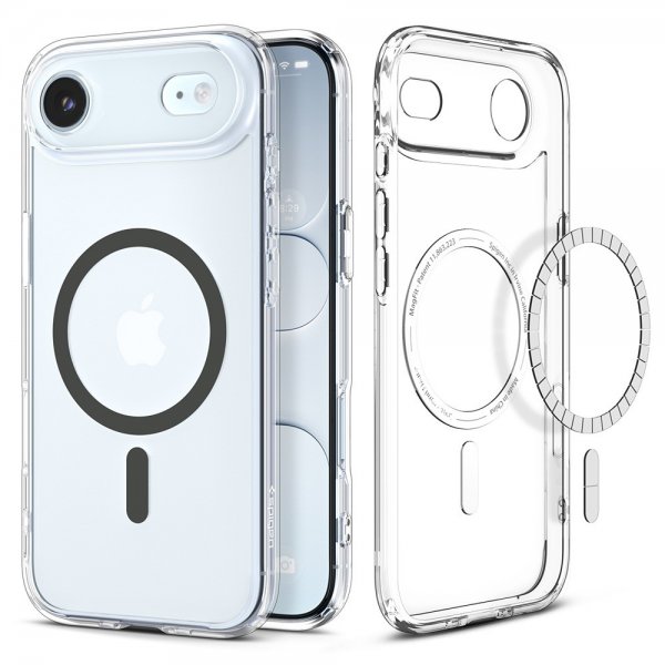 Spigen iPhone Air -kuori Ultra Hybrid MagFit Clear Graphite