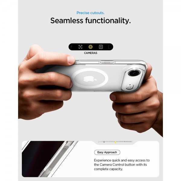 Spigen iPhone Air -kuori Ultra Hybrid MagFit Clear White