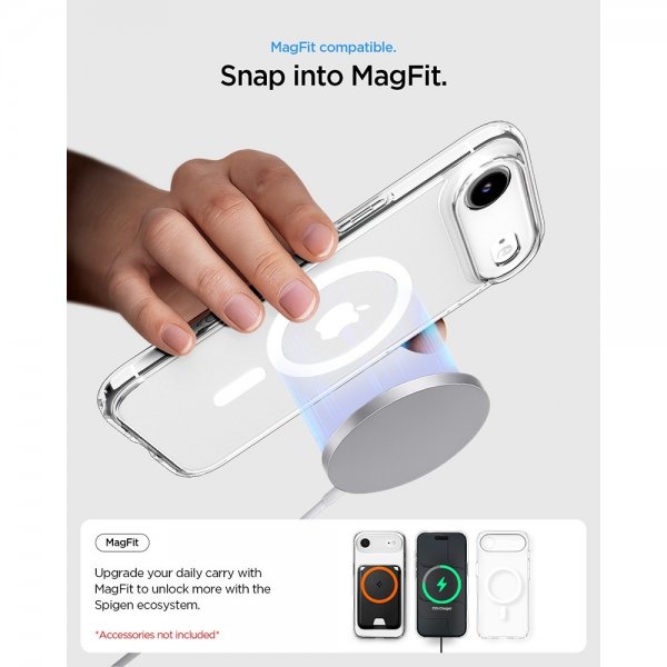 Spigen iPhone Air -kuori Ultra Hybrid MagFit Clear White