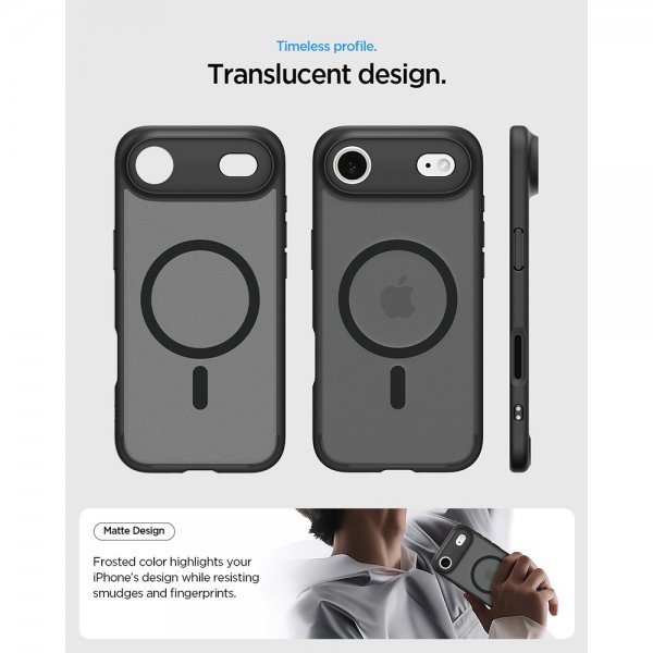 Spigen iPhone Air -kuori Ultra Hybrid MagFit Frost Black