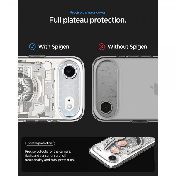 Spigen iPhone Air -kuori Ultra Hybrid Zero One MagFit Natural Titanium