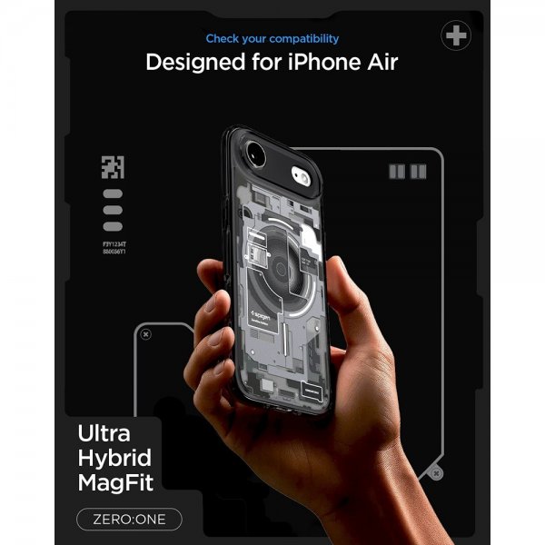 Spigen iPhone Air -kuori Ultra Hybrid Zero One MagFit musta