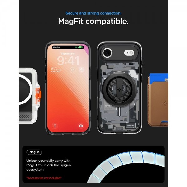 Spigen iPhone Air -kuori Ultra Hybrid Zero One MagFit musta