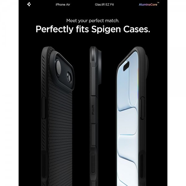 Spigen iPhone Air -näytönsuoja GLAS.tR EZ Fit 2-pakkaus