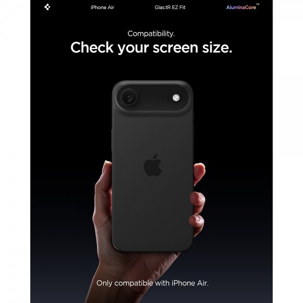 Spigen iPhone Air -näytönsuoja GLAS.tR EZ Fit 2-pakkaus