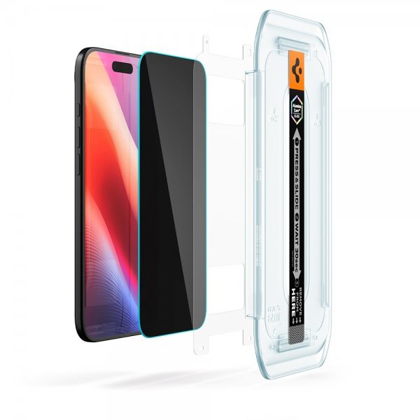 Spigen iPhone Air -näytönsuoja GLAS.tR EZ Fit Privacy 2 kpl