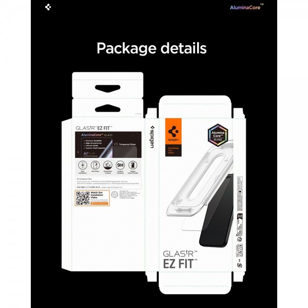 Spigen iPhone Air -näytönsuoja GLAS.tR EZ Fit Privacy 2 kpl