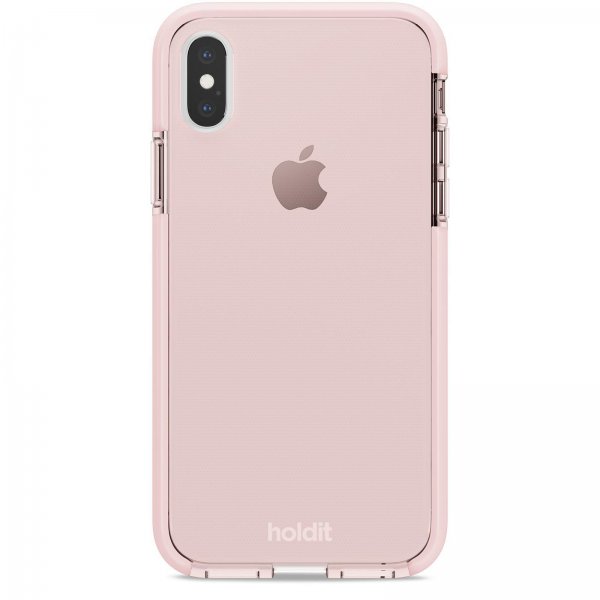 holdit iPhone X/Xs -suojakuori, läpinäkyvä (blush pink)