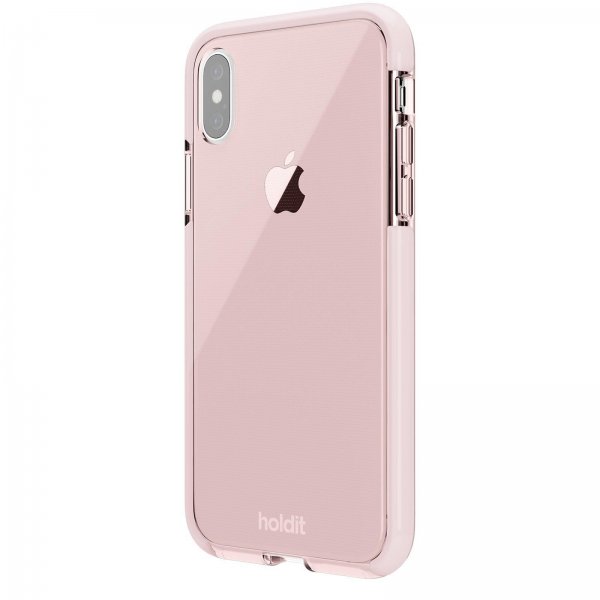 holdit iPhone X/Xs -suojakuori, läpinäkyvä (blush pink)