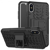 iPhone X/Xs-kuori Rengaskuvio Jalustatoiminto Musta