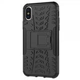 iPhone X/Xs-kuori Rengaskuvio Jalustatoiminto Musta
