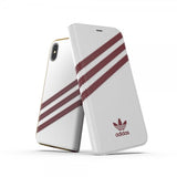 Adidas iPhone X/Xs -kotelo TAI kirjakotelo SS19 Burgundy White